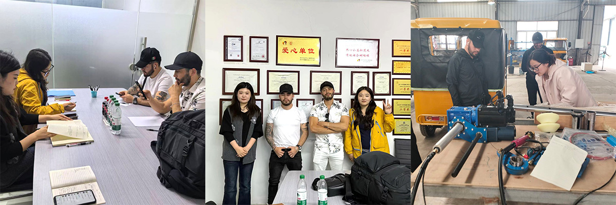 Un partner australiano di lunga data visita la macchina alesatrice a Kereide