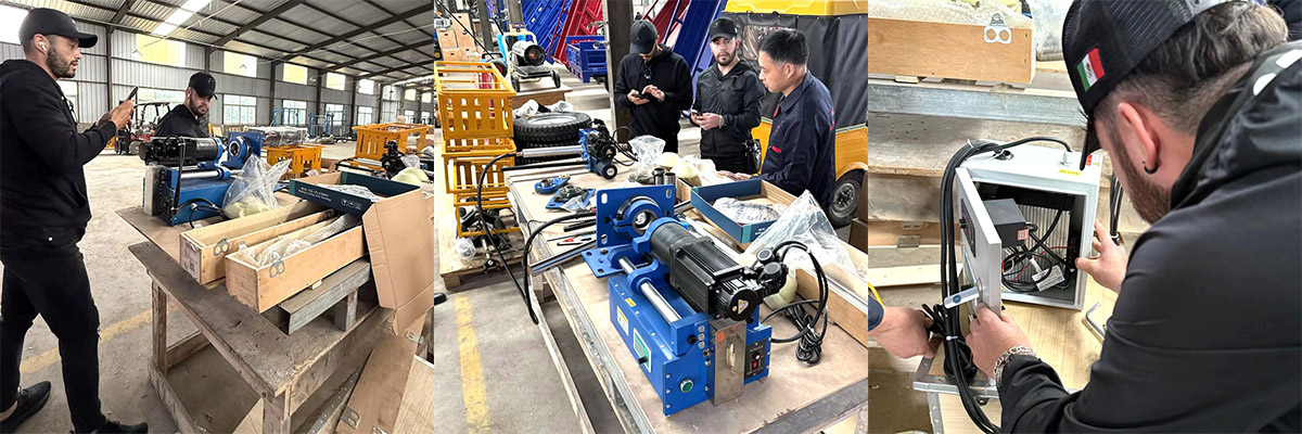 Un partner australiano di lunga data visita la macchina alesatrice a Kereide